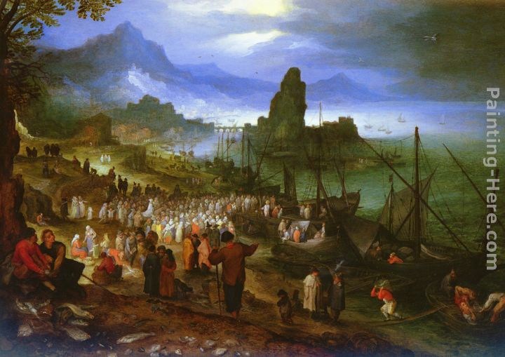 Jan the elder Brueghel Christ Preaching At The Seaport